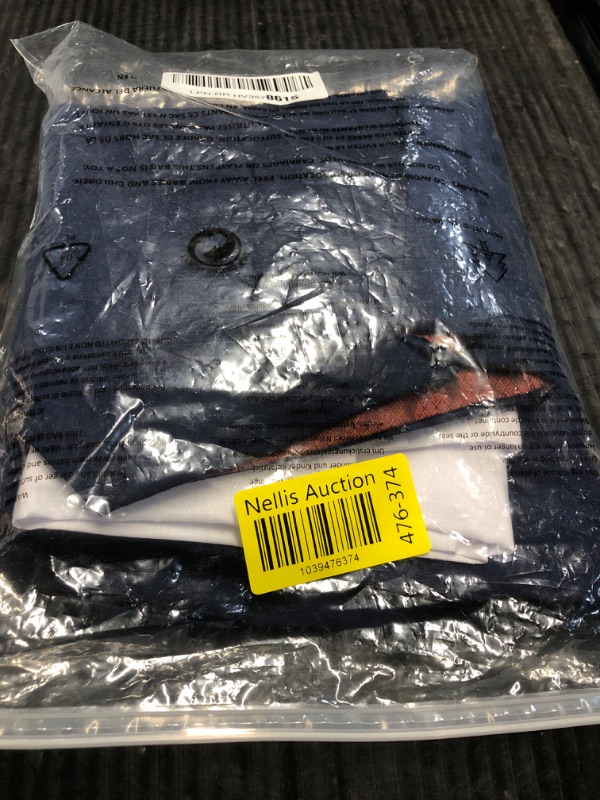 Photo 1 of (USED/FAIR) (SIZE 8) Boys 4 Pieces Suits Slim Fit Outfits Vest Sets Navy Blue Formal Dress Suit Dresswear for Boy Navy Blue Size 8