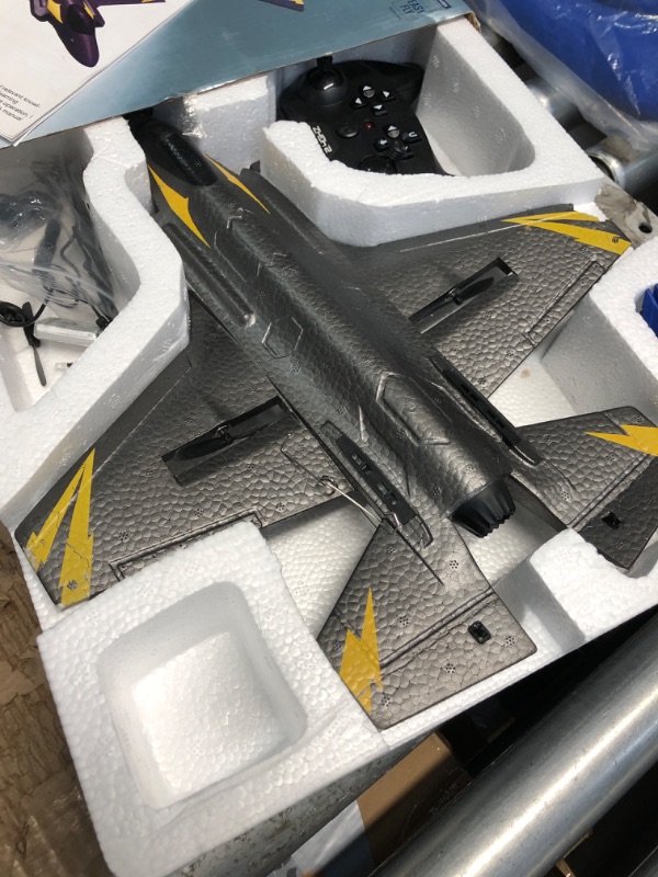 Photo 1 of **PRE USED, UNKNOWN IF FUNCTIONAL**
BEZGAR 4 Channel RC Plane, Drones for Adults and Kids, 6-axis Gyro Remote Control Airplane, RC Helicopter, Easy Control for Beginners Toys with Colorful LED Navigation Lights