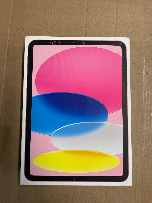 Photo 1 of Apple iPad (10th Generation): with A14 Bionic chip, 10.9-inch Liquid Retina Display, 64GB, Wi-Fi 6, 12MP front/12MP Back Camera, Touch ID, All-Day Battery Life – Pink