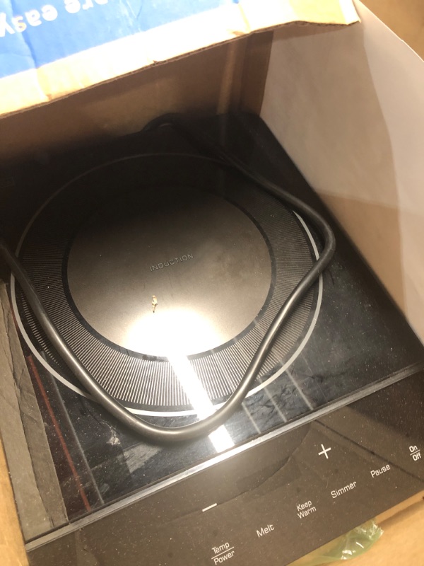 Photo 1 of Empava Portable Induction Hot Plate Cooktop, Single 1 Burner Countertop Cooker, 3 Preset Modes, Shatter-proof Flat Glass Top, 110~120 Volt Plug in Electric Stove for Kitchen, Outdoor Camping, RV