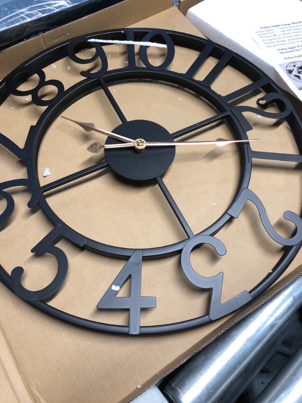 Photo 1 of (sold for parts)(repair) Pytha Sight Wall Clock Large for Living Room Decor,18 Inch Decorative Silent Non Ticking Battery Operated 
