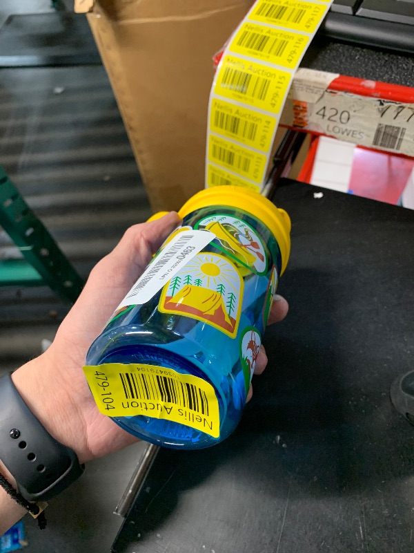 Photo 1 of ***(MISSING STRAW)***
CamelBak Kids Eddy+ Bite Valve Straw Tritan Renew Water Bottle Explorer Patches, 14oz
