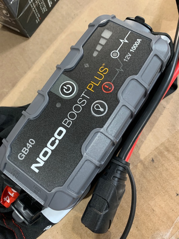 Photo 1 of (see all images) NOCO Boost Plus GB40 1000A UltraSafe Car Battery Jump Starter, 12V Jump Starter Battery Pack, Battery Booster, Jump Box, Portable Charger