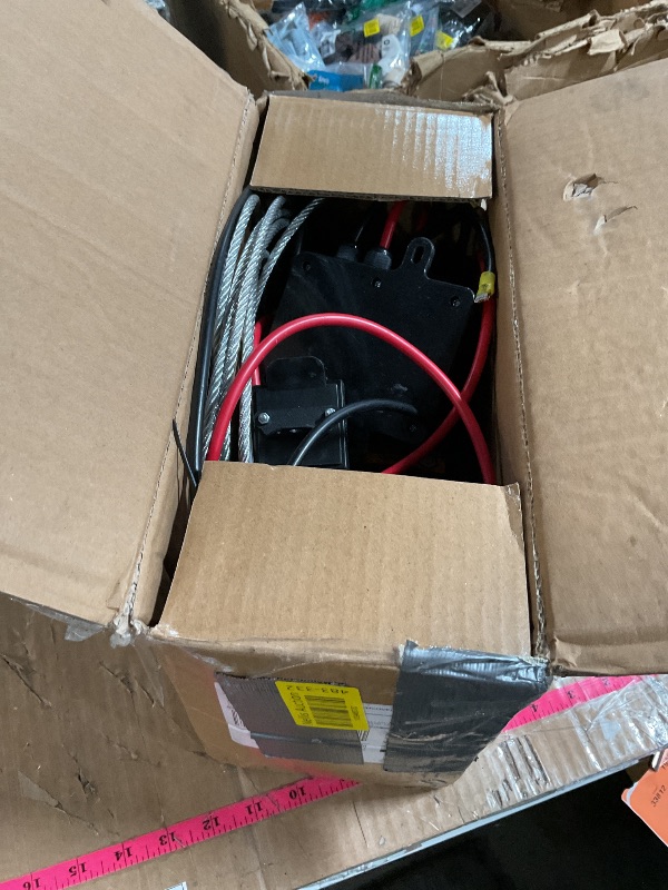 Photo 1 of ***(NO RETURNS OR REFUNDS/ FOR PARTS ONLY/ MAJOR DAMAGE)***
CXRCY 12V 4000 lbs Electric Winch Kits with 3/16"(4.7mm) Diameter x 32.8'(10m) Length Steel Rope ATV/UTV Winch for Towing Off Road Trailer with Wireless Remote Control and Mounting Bracket