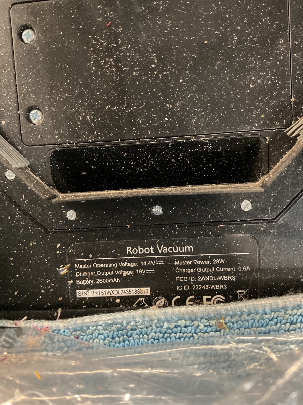 Photo 1 of *** used and dirty***Robot Vacuum and Mop Combo, 2-in-1 Robot Vacuum Cleaner with Strong Suction, Compatible with APP/Home Integration, Schedule, Long battery life, Tangle-free, Ideal for Pet hair and Low Pile carpets