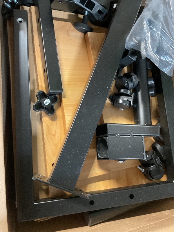 Photo 1 of TigerDad Mobile Adjustable Height Laptop Stand PC Computer Portable Notebook Swivel Laptop Desk Rolling Table Desk Cart Tiltable with Wheels Casters& Mouse Pad Table