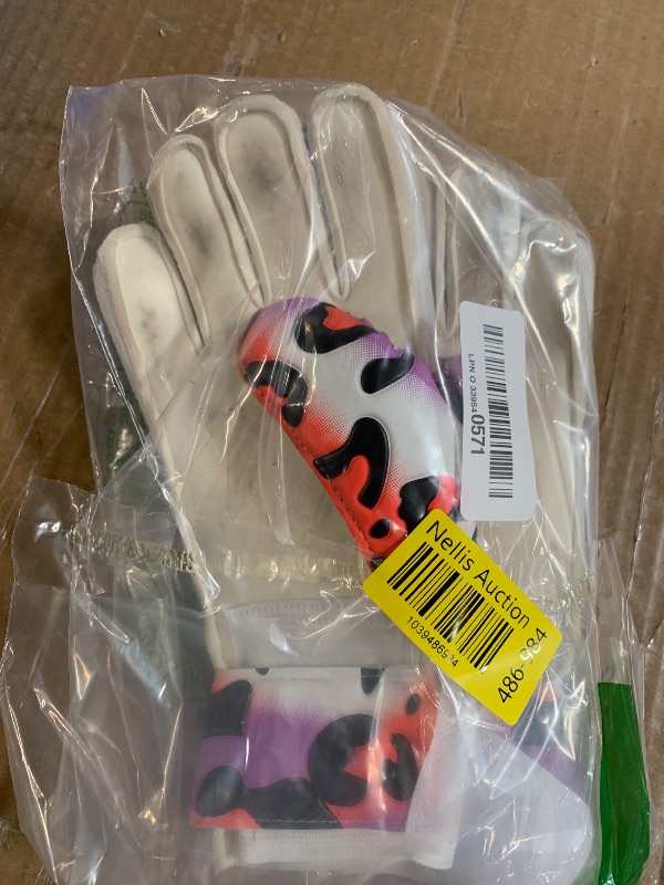 Photo 1 of ATHPIK Youth Goalkeeper Gloves for Kids | Anti-Slip Latex Soccer Gloves with Finger Hyperextension Prevention & Dual Wrist Support | Leopard Print | U8-U14 Youth Soccer Team Gear(Pink&Puple, 6)