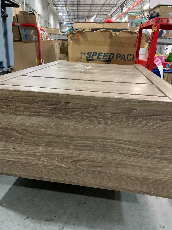 Photo 1 of (used)(see all images) Signature Design by Ashley Zelen Rustic Contemporary 5 Drawer Chest of Drawers, Warm Gray