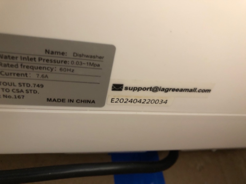 Photo 1 of (Used)(damaged) IAGREEA Portable Countertop Dishwasher, No Hookup Needed, Compact Dishwasher 