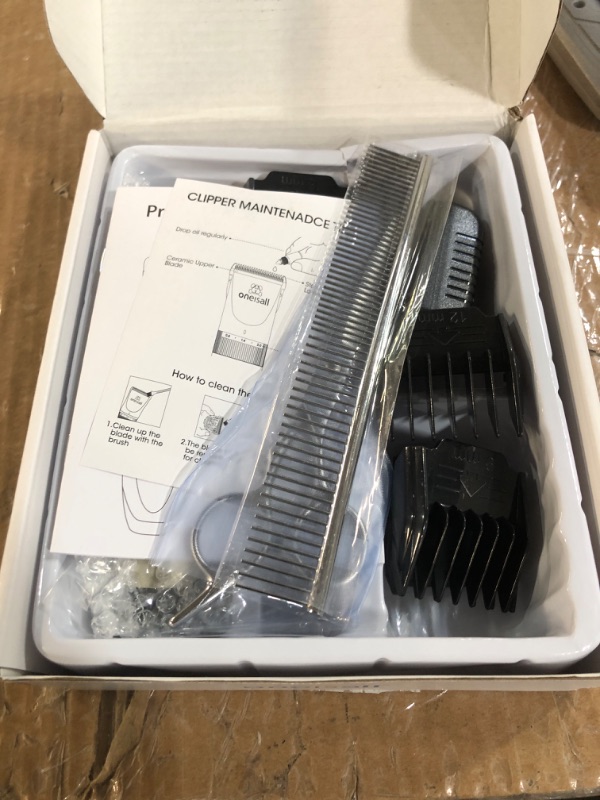 Photo 1 of (used)(see all images) oneisall Dog Clipper Low Noise, Dog Grooming Kit with Rechargeable, Dog Shaver Cordless Electric Quiet Hair 