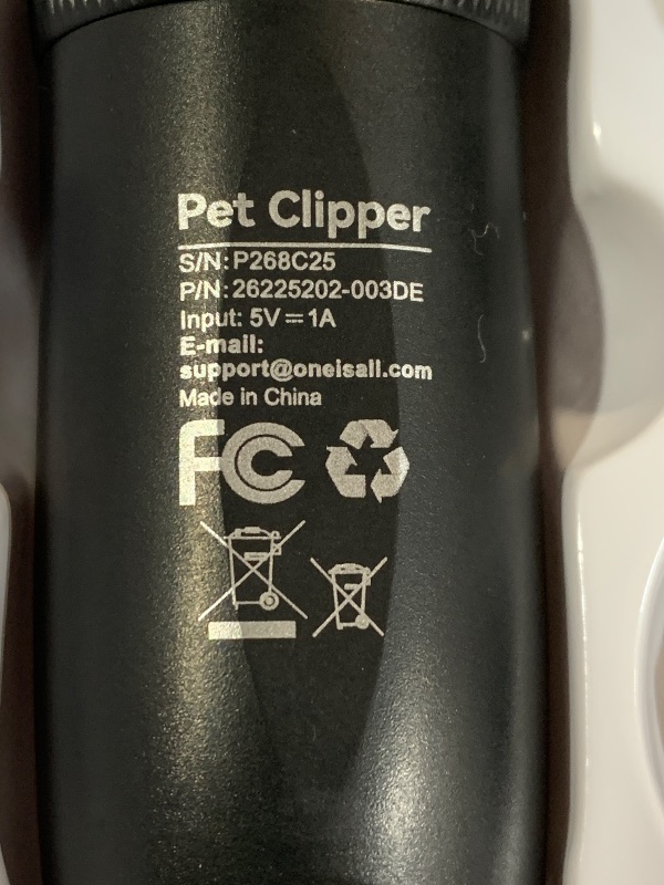 Photo 1 of (used)(see all images) oneisall Dog Clipper Low Noise, Dog Grooming Kit with Rechargeable, Dog Shaver Cordless Electric Quiet Hair 
