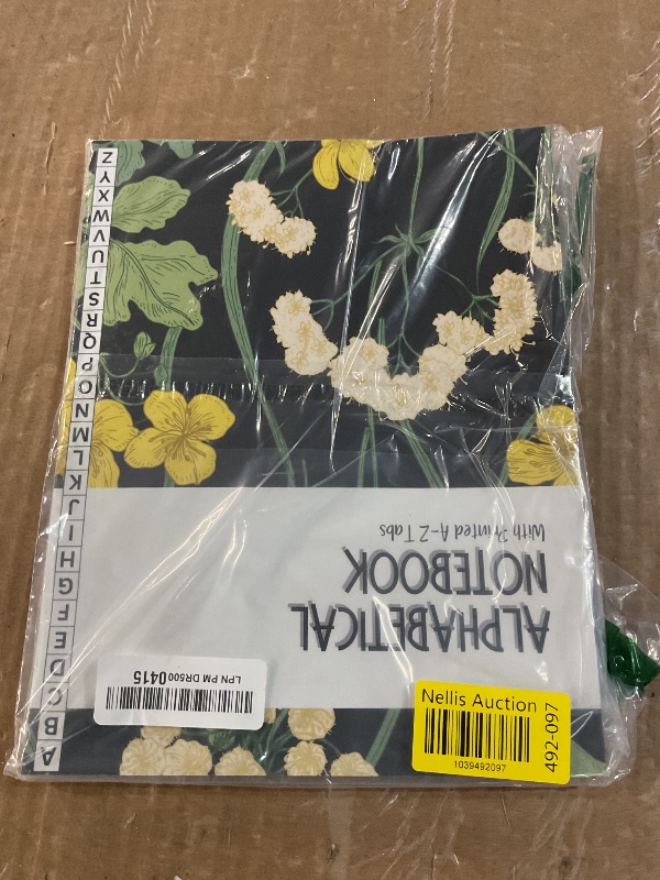 Photo 1 of Book Tracker Journal Alphabetical Order | Alphabet Journal Notebook | Floral: A-Z Tabs Printed | A-Z Organizer | Blank Lined Journal Notebook with A-Z Index