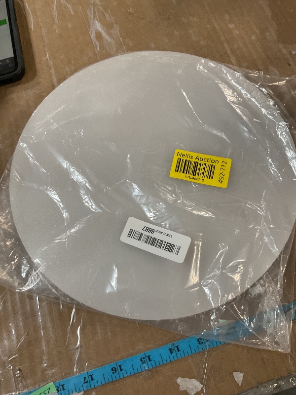 Photo 1 of PATIKIL Lampshade Diffuser, 11.5" Diameter Round Diffuser for Drum Lampshades Pendants Light, DIY Light Shield, Frosted White