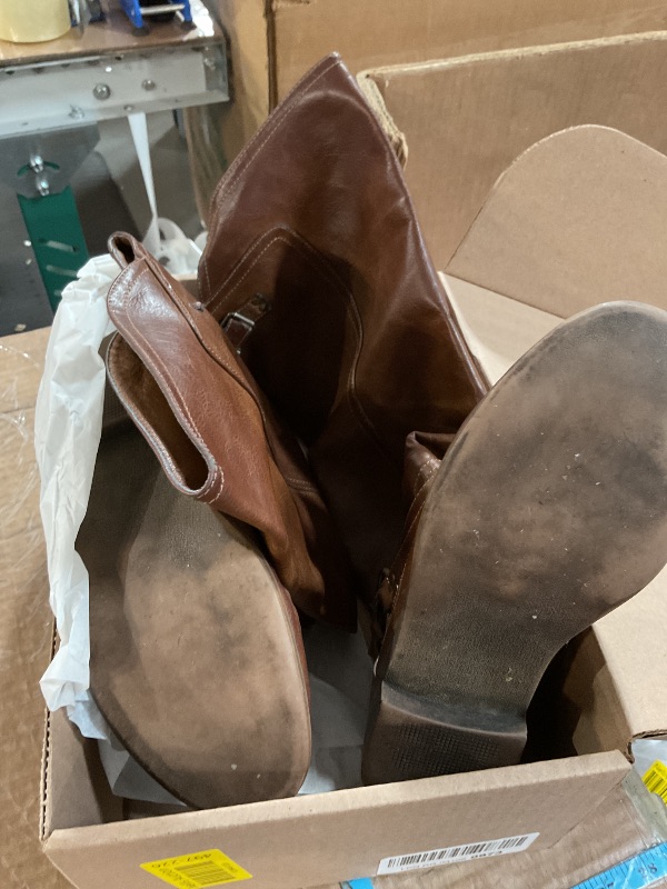 Photo 1 of ***(HEAVILY USED)***
Luoika Women's Extra Wide Calf Knee High Boots, Western Cowyboy Cowgirl Knee-High Boots Plus Size Wide Width Low Heel Winter Fall Boots. 231207 Brownpu 7XW