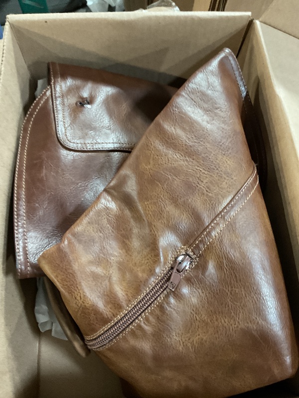 Photo 1 of ***(HEAVILY USED)***
Luoika Women's Extra Wide Calf Knee High Boots, Western Cowyboy Cowgirl Knee-High Boots Plus Size Wide Width Low Heel Winter Fall Boots. 231207 Brownpu 7XW