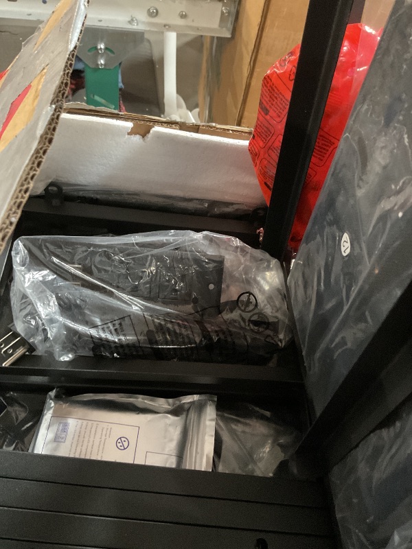 Photo 1 of ***PARTS ONLY ITEM FINAL SALE*** Yoobure Night Stand with Charge Station, Nightstand with 4 Drawers Bedside Table, LED Dresser with Storage Shelf, Night Stands for Bedroom, Side Table 3-Tier Wood End Table for Home, Office Black