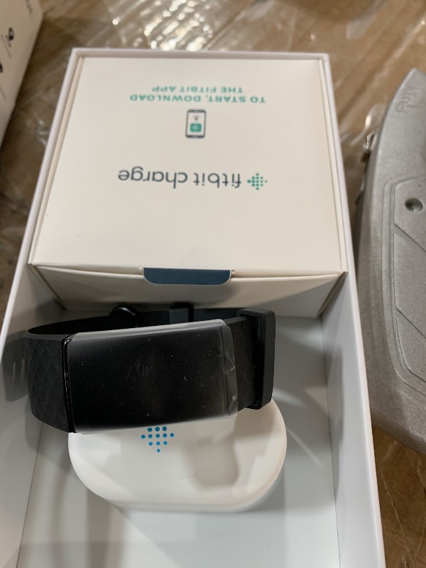 Photo 1 of (used)(see all images) Fitbit Charge 4 Black Advanced Fitness Tracker