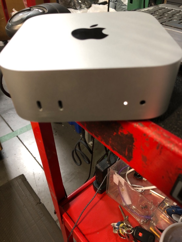 Photo 1 of **LOCKED TO PREVIOUS ACCOUNT**
Apple 2024 Mac mini Desktop Computer with M4 chip with 10?core CPU and 10?core GPU: Built for Apple Intelligence, 16GB Unified Memory, 256GB SSD Storage, Gigabit Ethernet. Works with iPhone/iPad
