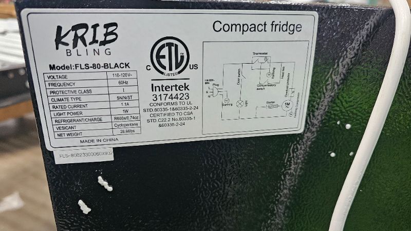 Photo 1 of ***BROKEN DOOR***DUOSI Fridge with Freezer, 3.5 Cu.Ft Mini Fridge with Vintage Double Door, 7 Level Adjustable Thermostat for Home Kitchen, Dorm, Bar, Office, Apartment and More
