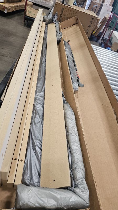 Photo 1 of ***PARTS ONLY***Prepac Select King 4-Post Raised Platform 4-Drawer Storage Bed, Modern King Storage Bed with Drawers 83" D x 79" W x 16" H, White, WBSK-1302-4K