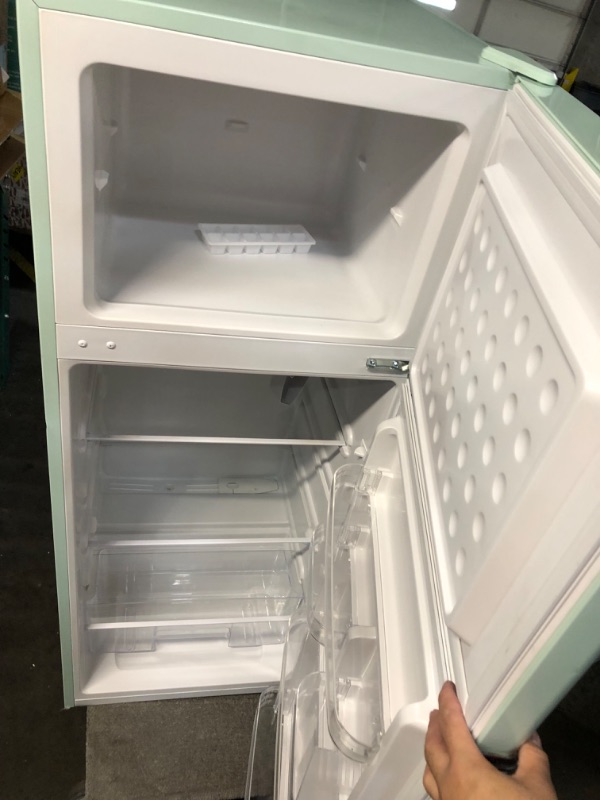 Photo 1 of ***PARTS ONLY***Frigidaire EFR753 Retro Apartment Size Refrigerator with Top Freezer - 2 Door Fridge with 7.5 Cu Ft of Storage Capacity, Adjustable Spill-Proof Shelves, Door & Crisper Bins, Mint