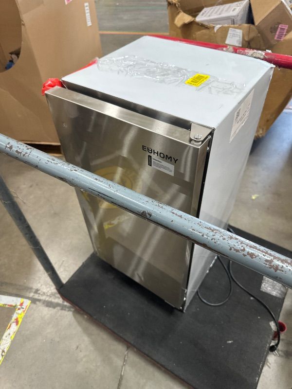 Photo 1 of (OUT OF BOX/USED) EUHOMY Commercial Under Counter Nugget Ice Maker Machine, 66Lbs/Day, Bulit-in Freestanding Ice Maker with Gravity Drainage, Self-Cleaning & 24H Timer Ice Machine, for Commercial & Home Use(Silver)