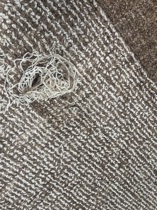 Photo 1 of (used)(damage)(see all images) Loloi Magnolia Home by Joanna Gaines Henley Collection HNY-01 Ivory/Brown 7'-9" x 9'-9" Area Rug
some damage