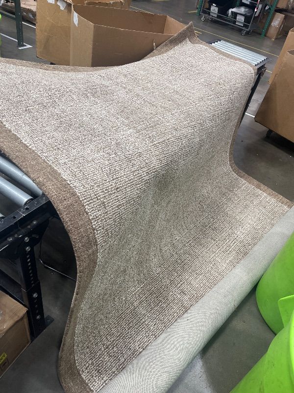 Photo 1 of (used)(damage)(see all images) Loloi Magnolia Home by Joanna Gaines Henley Collection HNY-01 Ivory/Brown 7'-9" x 9'-9" Area Rug
some damage