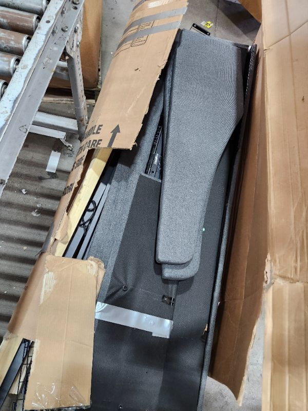 Photo 1 of ********************DIDNT COME WITH SCREWS OR MANUEL**************************
Feonase King Size Bed Frame with 4 Storage Drawers, Upholstered Storage Bed with Charging Station, Tufted Wingback Headboard, No Box Spring Needed, Dark Grey