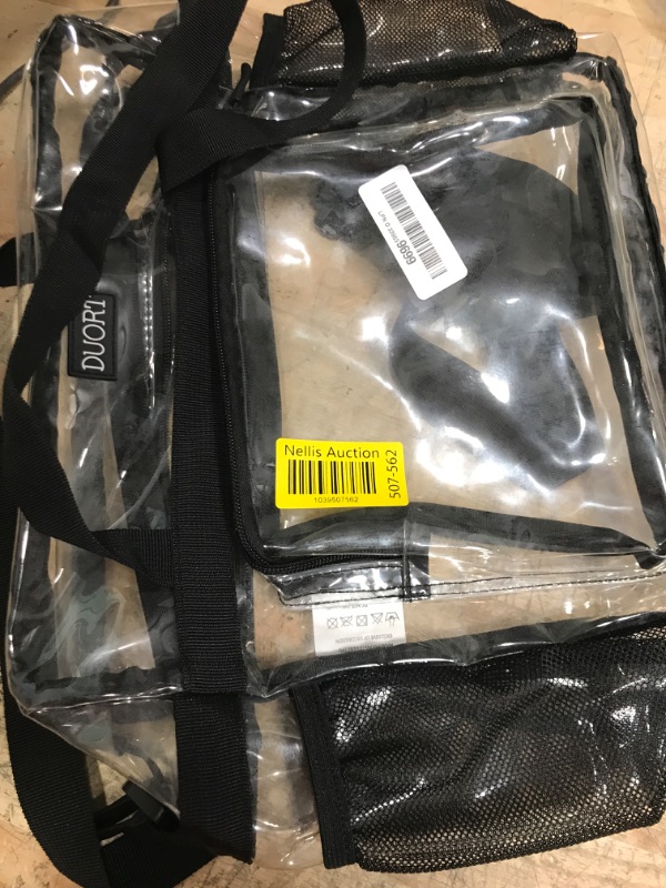 Photo 1 of Bagenius Clear Bag Stadium Approved 12×6×12 Clear bag for Stadium Events Sports Concert Festival Work, Black