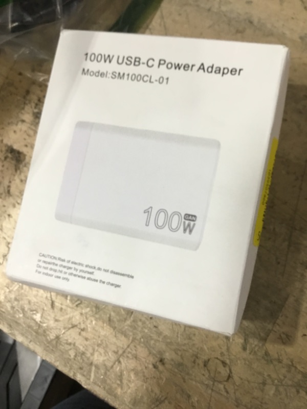 Photo 1 of 100W USB C Plug GaN Wall Charger 4-Port GaN Laptop Charger Compatible with MacBook Pro/Air, HP chromebook, Dell, Asus, Lenovo, Matebook, Galaxy S25/S24/S23/S22/S25 Ultra, Apple Watch and More