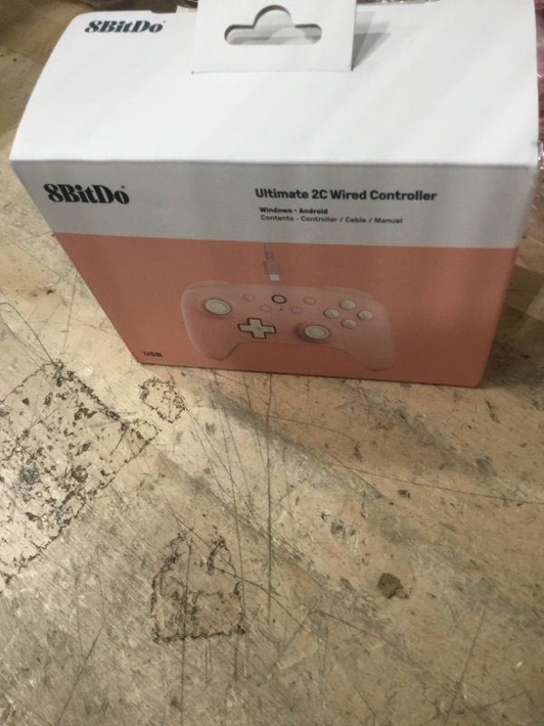 Photo 1 of 8Bitdo Ultimate 2C Wired Controller for Windows PC and Android, with 1000Hz Polling Rate, Hall Effect Joysticks and Hall Triggers, and Remappable L4/R4 Bumpers (Peach)