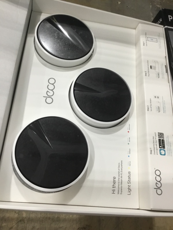 Photo 1 of TP-Link Deco AX3000 WiFi 6 Mesh System(Deco X55) - Covers up to 6500 Sq.Ft. , Replaces Wireless Router and Extender, 3 Gigabit ports per unit, supports Ethernet Backhaul (3-pack)