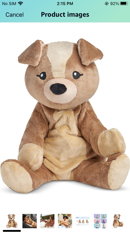 Photo 1 of  Charlie The Puppy 4.5 lb Heavy Cute Weighted Comfort Plush Large Unscented Self Care Stuffed Animal for All Ages - Kids, Teens and Adults