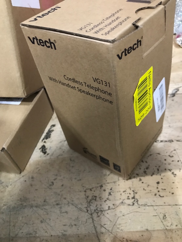 Photo 1 of [New] VTech VG131 DECT 6.0 Cordless Phone - Bluetooth Connection, Blue-White Display, Big Buttons, Full Duplex Speakerphone, Caller ID,Easy Wall Mount, 1000ft Range (White/Grey)