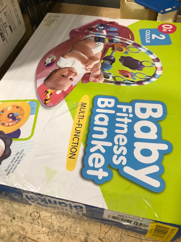 Photo 1 of Dearlomum Baby Play Mat & Gym, Fun Piano Tummy Time Activity Mat with 5 Sensory Toys, Music & Lights - Boy & Girl Gifts, 0-12 Months (Blue)