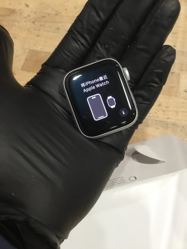 Photo 1 of Apple Watch SE (2nd Gen) [GPS 40mm] Smartwatch with Silver Aluminum Case with Denim Sport Band S/M. Fitness and Sleep Trackers, Crash Detection, Heart Rate Monitor, Retina Display