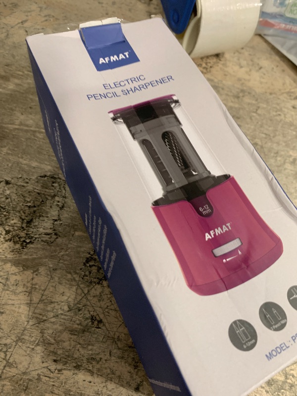 Photo 1 of AFMAT Electric Pencil Sharpener for Colored Pencils, Auto Stop, Fast Sharpen in 3s, Large Hole Pencil Sharpener Plug in for 6-12mm No.2/Jumbo Pencils-Purple