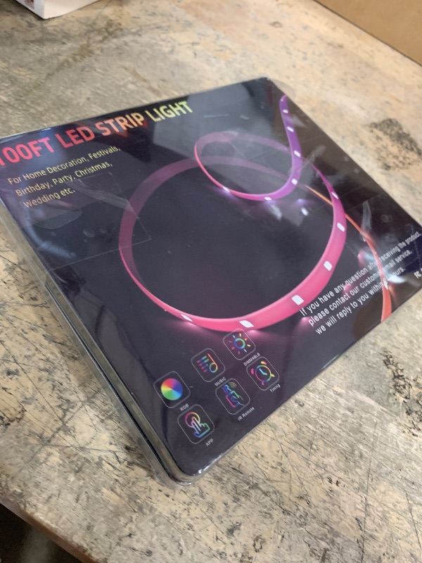 Photo 1 of 100FT Smart LED Strip Lights RGB Sync to Music with 40 Key Remote Controller LED Lights for Bedroom,Christmas Lights decration (Multi-Colored, 100FT)