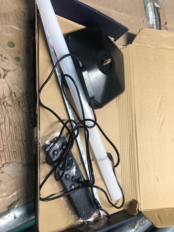 Photo 1 of *****PARTS ONLY**** MISSING PARTS****Marlrin RGBW Floor Lamp, Color Changing Standing LED Corner Lamp, Modern Lamp with Music Sync, Compatible with Alexa?Wi-Fi APP and Remote Control, 57.8" Floor Lamp for Living Room and Bedroom, Silver
