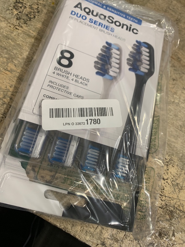 Photo 1 of AquaSonic Duo Series Replacement Brush Heads | for Normal & Sensitive Teeth | Compatible with Duo Series & Home Dental Center Toothbrush Handles | NOT Compatible with Duo Series Pro