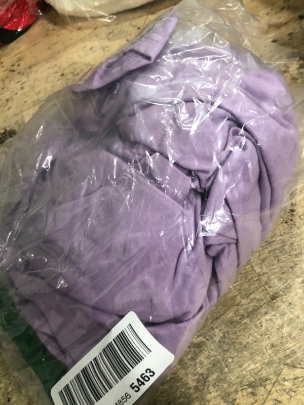 Photo 1 of Arshiner Teen Girls Dress Summer Short Sleeve Tiered Swing Pleated Midi Cotton Casual Sundress with Pockets Lilac 13-14 Years