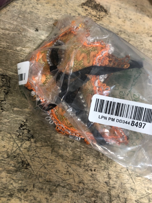Photo 1 of LSHDXD Halloween Lace Mask Masquerade, Half Face Eye Mask, Venetian Mask Lace Eye Mask With Butterfly for Carnival Ball Party (Orange)