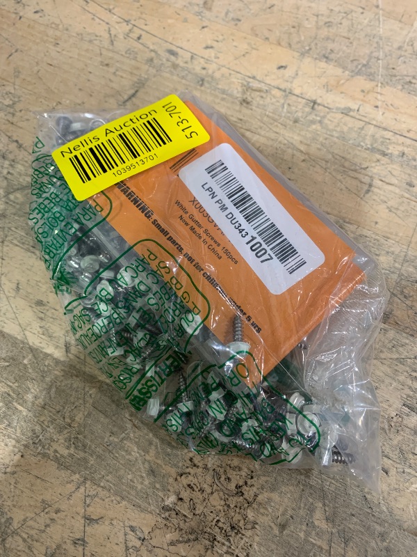 Photo 1 of Allkeen Stainless White Painted Hex Head Self-Tapping Gutter Screws #8 x 1/2", 150 Pieces