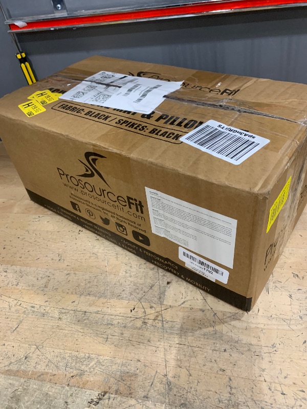 Photo 1 of ProsourceFit Acupressure Mat and Pillow Set for Back/Neck Pain Relief and Muscle Relaxation, Large - Black/Black