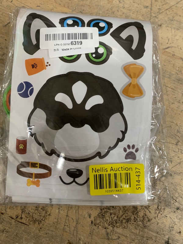 Photo 1 of 122Pcs Dog Party Favors Gift Set for Kids Dogs Birthday Party Supplies Include 12 Dogs DIY Face Stickers 12 Dogs Bags 12 Keychains 12 Bracelets 50 Stickers for Puppy Parties Favors