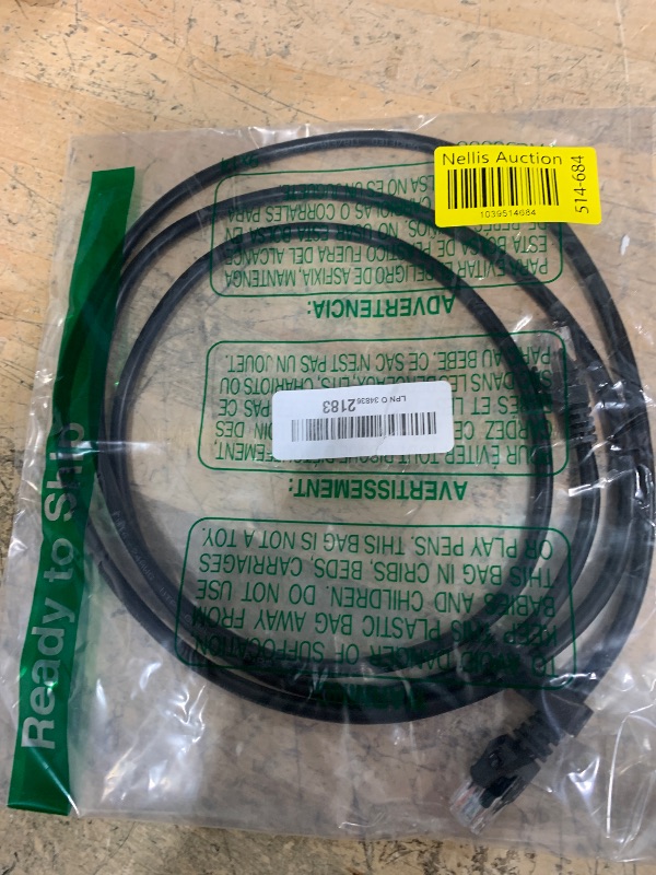 Photo 1 of *ONLY 1* Cat 6 Ethernet Cable, Cat 6 Cable Outdoor&Indoor, High Speed 10Gbps Internet Network Cable, Cat6 Ethernet Patch Cable Long, Computer LAN Cable for Router, Modem, PS4/5 - Black