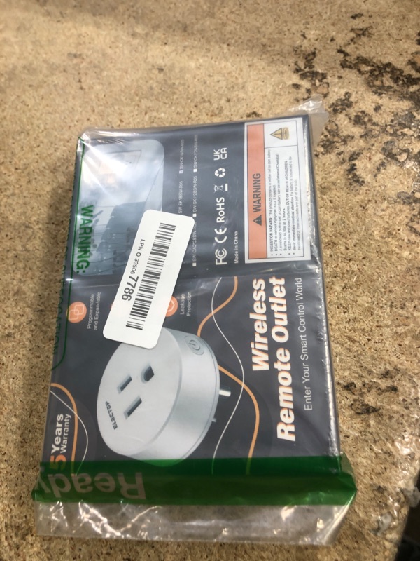 Photo 1 of Remote Control Outlet, 15A/1500W Wireless Outlet Power Switch, No Wire Long Range Electrical Switch Plug On/Off for Lights, Fans, Christmas Lights, Household Appliance, 4000V Anti Surge Black, 2 Pack