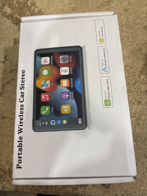Photo 1 of Portable Newest Wireless Apple CarPlay and Android Auto Screen for Car, 7" HD Touch Screen Car Stereo with Mirror Link, Bluetooth 5.2, Backup Camera, AUX,FM Transmitter for All Vehicle