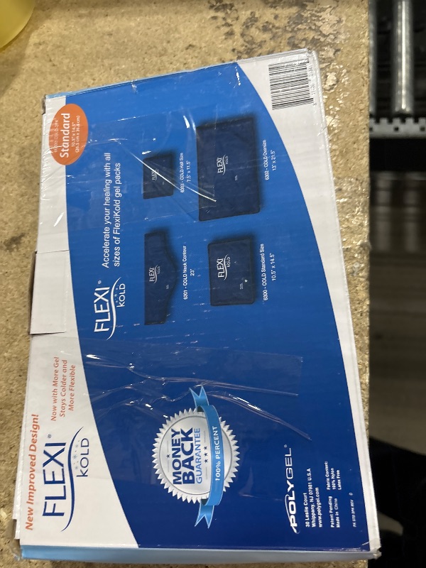 Photo 1 of 2 FlexiKold Gel Ice Packs (Standard Large: 10.5" x 14.5") - Reusable Cold Pack for Injuries, for Back Pain Relief, Migraine Relief Pad, After Surgery, Postpartum, Headache, Shoulder - 6300-COLD 2PK